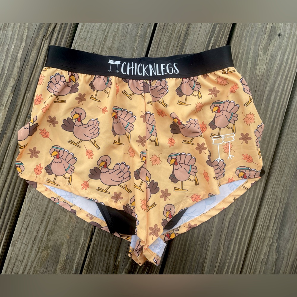 CHICKNLEGS Turkey Thanksgiving turkey trot shorts